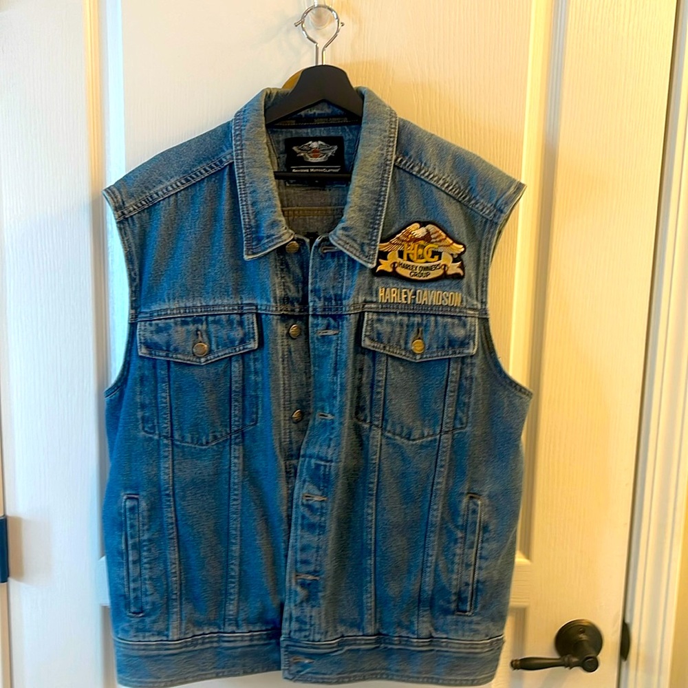 Harley Davidson men’s denim vest size XL